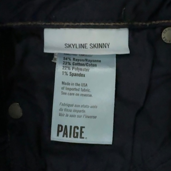 Paige Jeans (Size 28) Skyline Skinny - Dark Wash - Picture 6 of 6